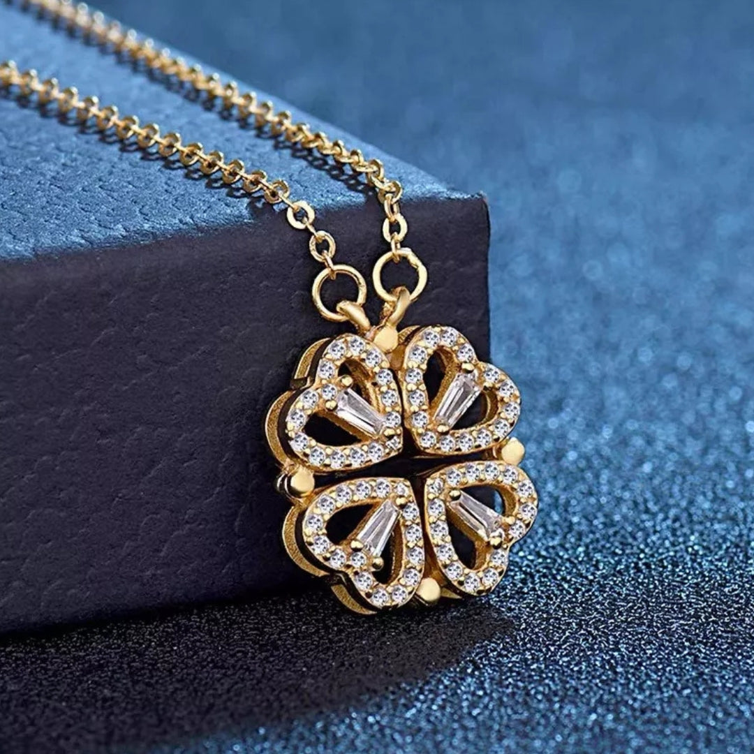 ⭐ COMBO DUO DE LA FORTUNA: Collar Trébol de la Suerte + el Collar Mariposa de la Libertad ⭐