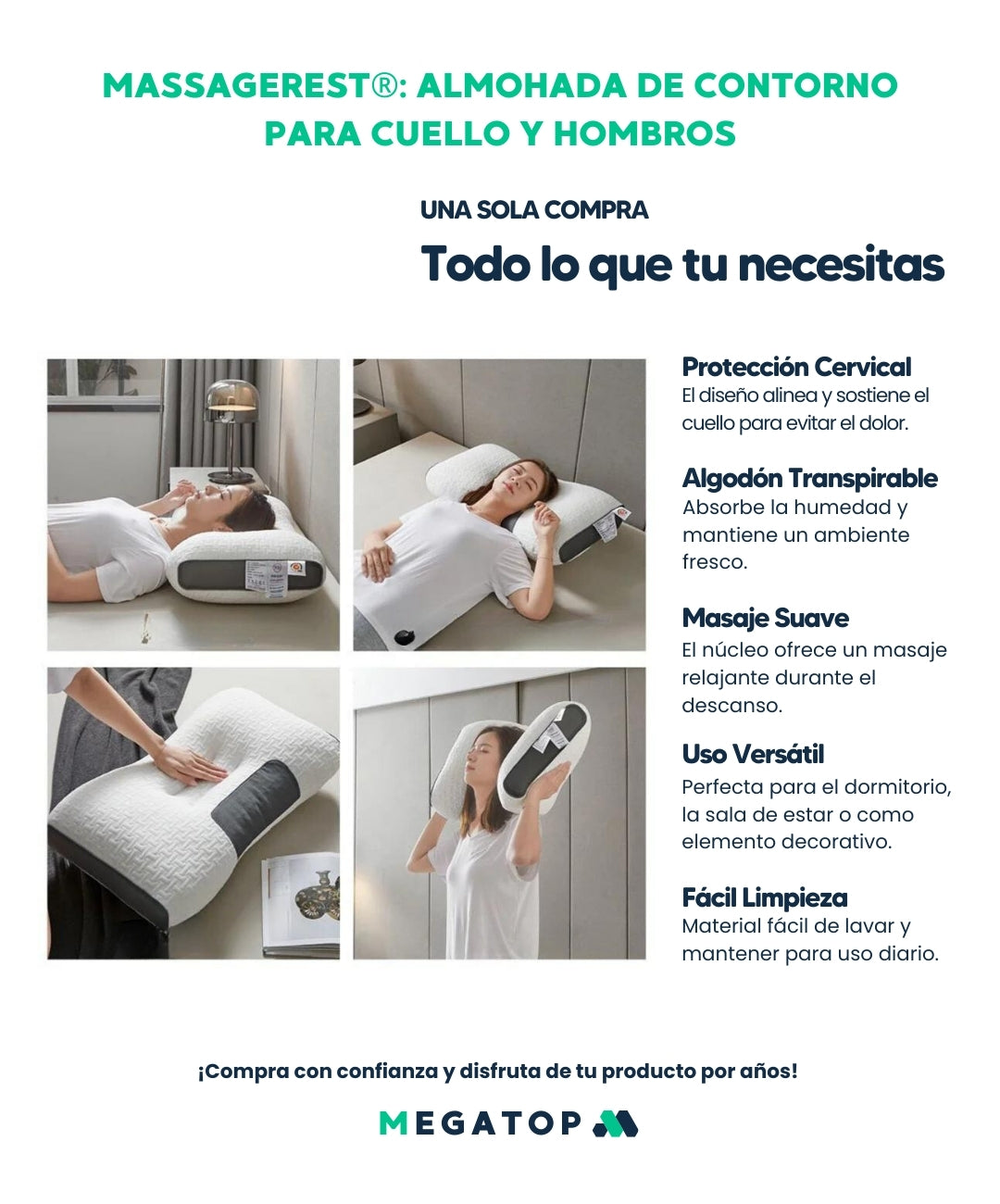 MassageRest: Almohada para Cuello