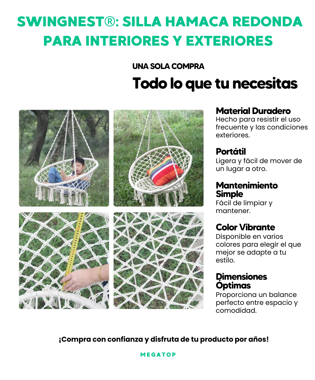 SwingNest: Silla Hamaca Redonda