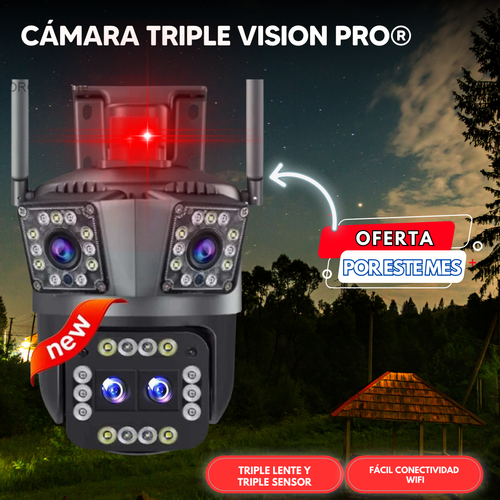 Cámara Triple Vision Pro ( Incluye Alarma SONORA )