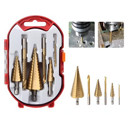 MasterDrill Set: Kit de Brocas Escalonadas de titanio